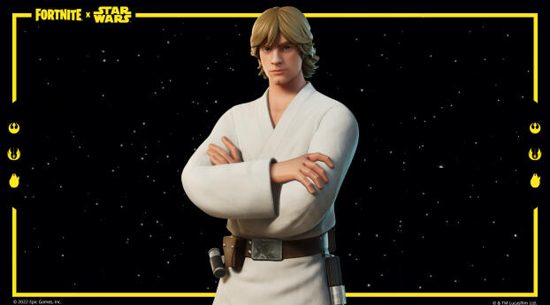 Star Wars Fortnite Luke Skywalker Wallpaper 1080x2232 Resolution