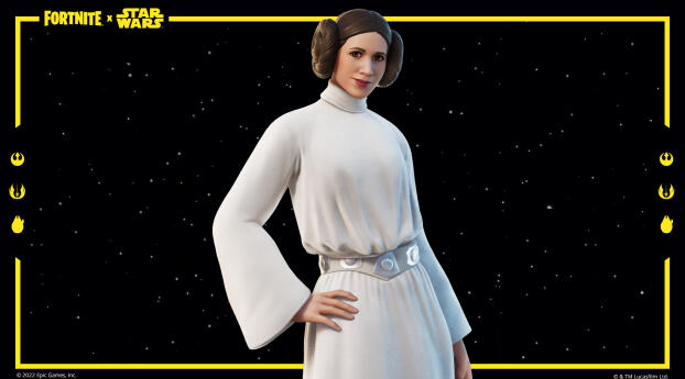 Star Wars Fortnite Princess Leia Organa Wallpaper 1440x2960 Resolution