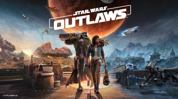 Star Wars Outlaws 4k Gaming Poster Wallpaper 828x1792 Resolution