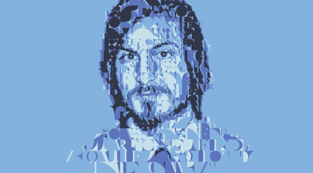 Steve Jobs Blue Face Art Wallpaper 7680x4320 Resolution