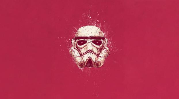 Stormtrooper Minimal Wallpaper 1440x1440 Resolution