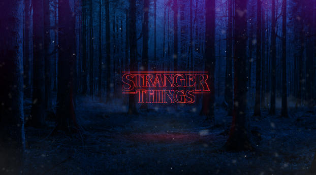 Stranger Things Text Poster Wallpaper 1420x1020 Resolution