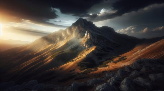 Stunning 4K Mountain Wallpaper 1000x751 Resolution