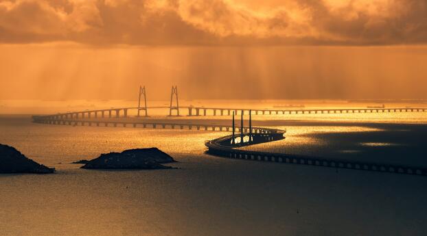 Sunbeam HD Bridge Photography Wallpaper 720x1560 Resolution