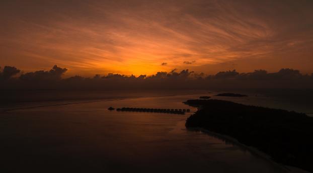 Sunset in Island Beach Wallpaper 1080x1920 Resolution