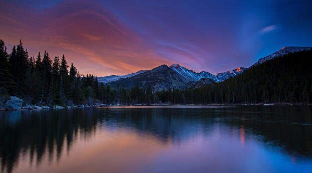 Sunset over the Rocky Mountains 5K Wallpaper