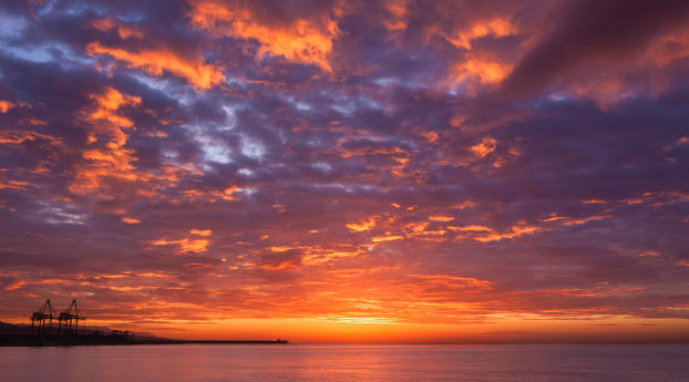 sunset, sea, sky Wallpaper 3840x2160 Resolution