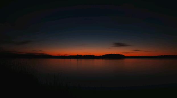 Sunset View From Landscape Wallpaper 320x568 Resolution