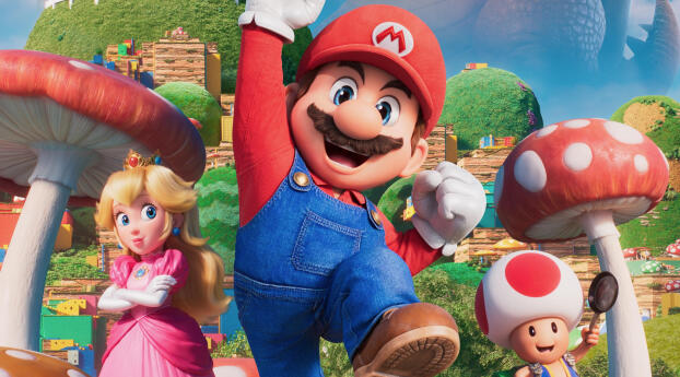 Super Mario Bros Movie Poster Wallpaper 1080x2340 Resolution