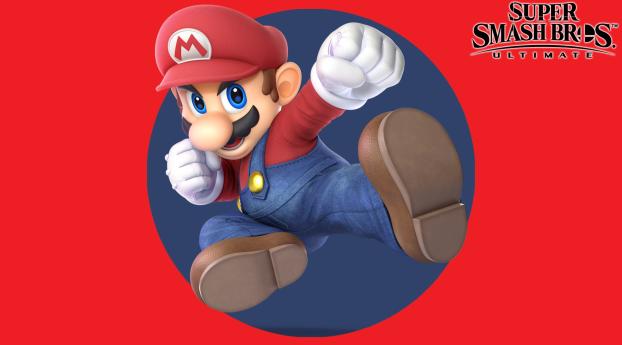Super Mario - Super Smash Bros. Ultimate Wallpaper 480x854 Resolution
