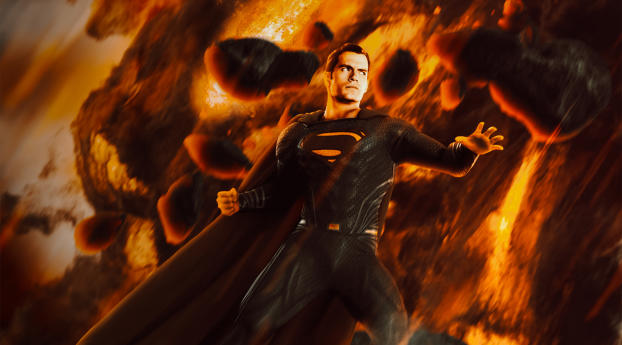 Superman Black Suit Justice League Art Wallpaper 2560x1140 Resolution