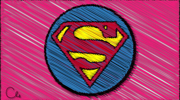 Superman Digital Logo Cool Wallpaper 2960x1848 Resolution