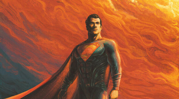 Superman HD Cool Art Wallpaper 1300x768 Resolution