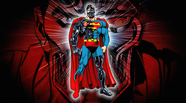 Superman x Cyborg Superman Cool Art Wallpaper 1080x1920 Resolution