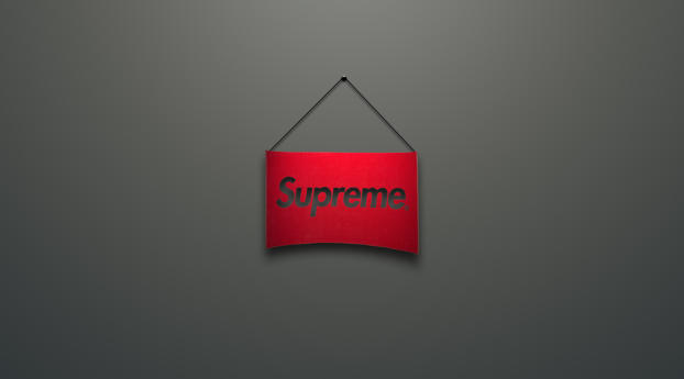 supreme, logo, red Wallpaper
