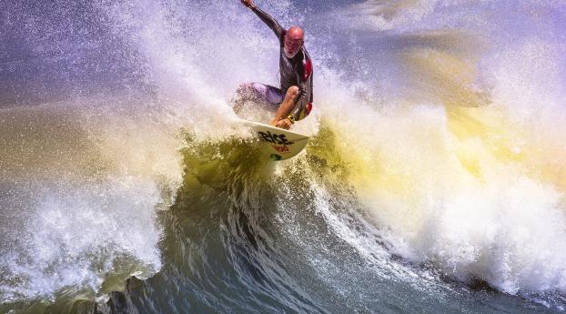 surfer, wave, trick Wallpaper 320x480 Resolution