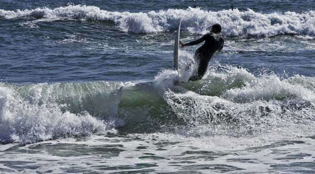 surfing, surfer, board Wallpaper 1366x768 Resolution