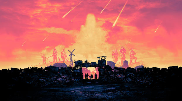 Surviving the Aftermath Game Wallpaper 1080x2282 Resolution