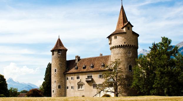 switzerland, castle, gothic Wallpaper 720x1280 Resolution