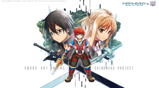 Sword Art Online Crossover Shironeko Project Wallpaper 800x1280 Resolution