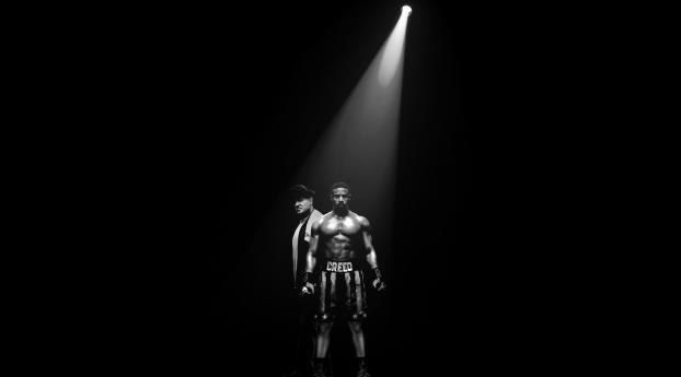 Sylvester Stallone and Michael Jordan in Creed 2 Poster Wallpaper 810x1290 Resolution