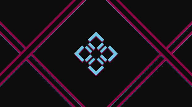 Symmetry Abstract Logo Wallpaper 3840x1080 Resolution