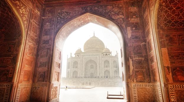 taj mahal, mosque, india Wallpaper 640x1136 Resolution