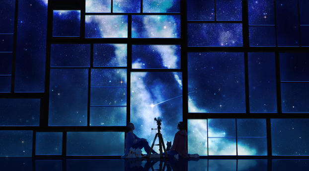 tamagosho, sky, stars Wallpaper