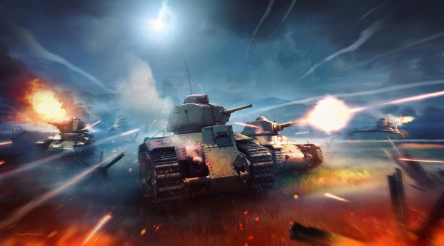 Tank War Thunder Game Wallpaper 2560x1080 Resolution