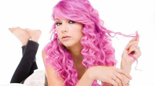 taylor swift, pink hair, hair Wallpaper 1080x2310 Resolution