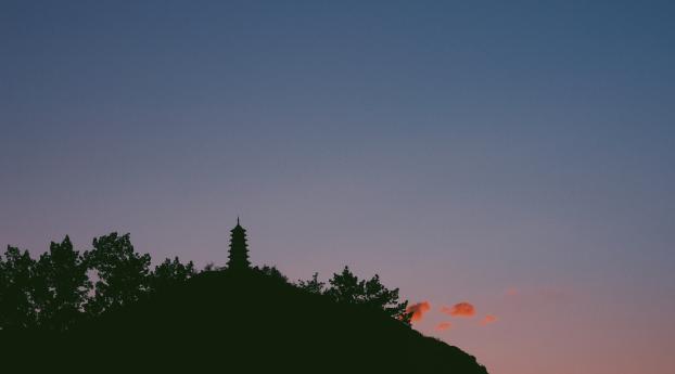 temple, tower, sky Wallpaper 1440x2960 Resolution