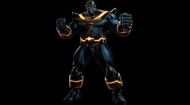 Thanos Cartoon Wallpaper 1080x2244 Resolution