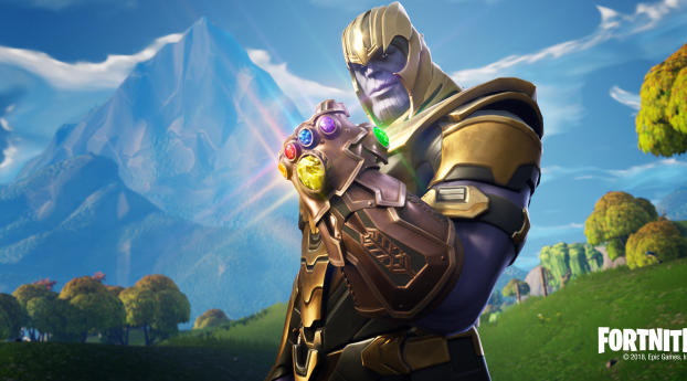 Thanos In Fortnite Battle Royale Wallpaper 2560x1080 Resolution