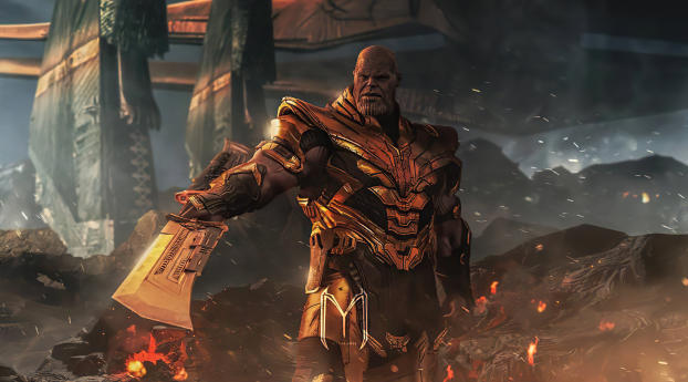 Thanos MCU Endgame Wallpaper 480x960 Resolution