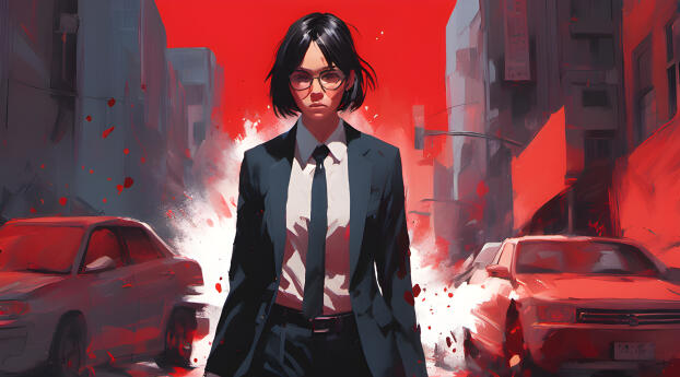 The Agent Cool Woman AI Wallpaper 1440x3100 Resolution