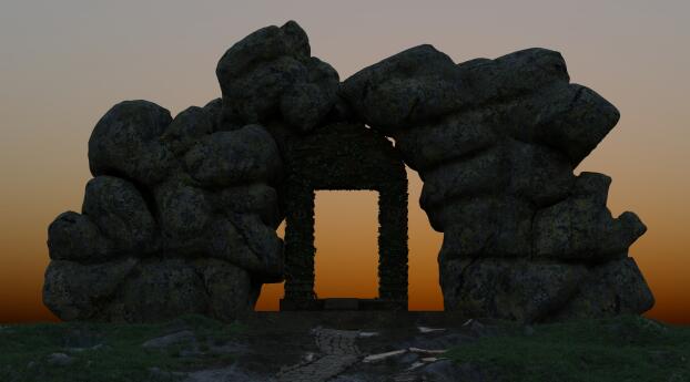 The Ancient Gate Photography Wallpaper 1080x2316 Resolution