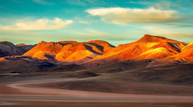 The Andean Mountains at Sunrise Wallpaper