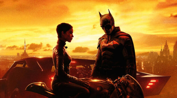 The Batman and The Catwoman Wallpaper 1080x2400 Resolution
