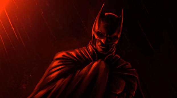 The Batman Movie Red Fan Poster Wallpaper 1440x2560 Resolution