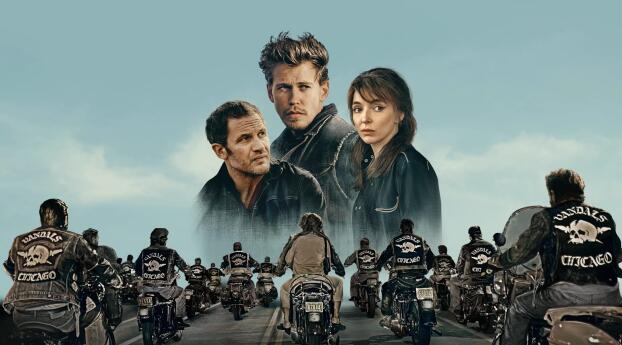 The Bikeriders Movie Poster 4K Wallpaper 1080x2400 Resolution