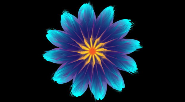 The Blue Flower Wallpaper 2048x1152 Resolution