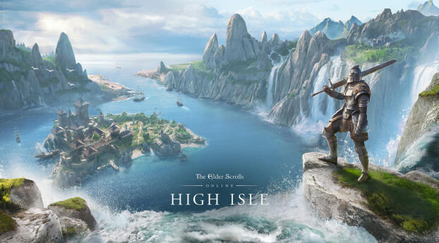 The Elder Scrolls Online High Isle Poster Wallpaper 1920x1080 Resolution