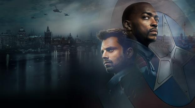 The Falcon and the Winter Soldier Official Poster Wallpaper 1280x2120 Resolution
