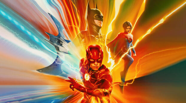 The Flash Characters Poster Wallpaper 2500x900 Resolution