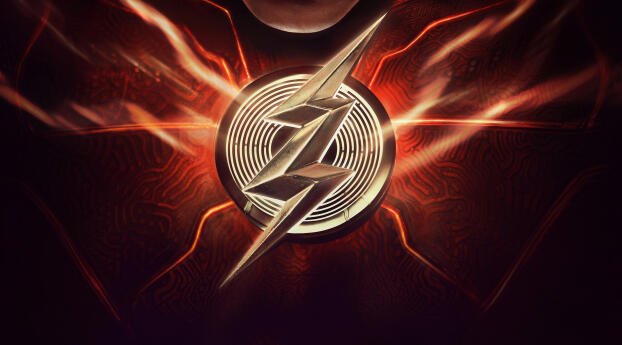 The Flash Movie Logo 2023 Wallpaper 950x1534 Resolution