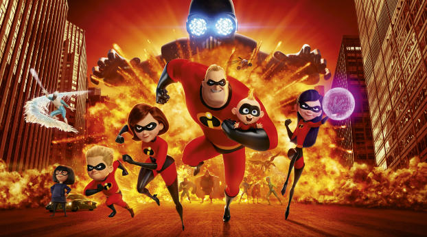 The Incredibles 2 Official Poster Wallpaper 1800x1024 Resolution