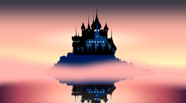 320x480 The Island and The Castle Apple Iphone,iPod Touch, Galaxy Ace  Wallpaper, HD Artist 4K Wallpapers, Images, Photos and Background -  Wallpapers Den