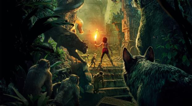The Jungle Book Movie Poster Wallpaper 3840x2400 Resolution