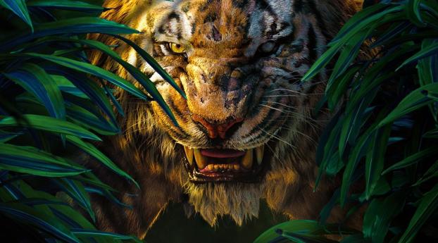 The Jungle Book Shere Khan Wallpaper 1080x2240 Resolution