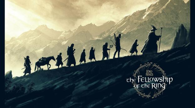 The Lord of the Rings: The Fellowship of the Ring HD Poster Wallpaper 5120x2880 Resolution